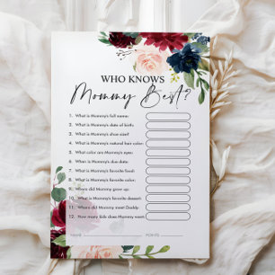 Who Knows Mummy Best Game Cards