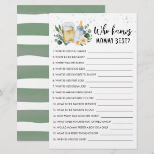 Who Knows Mummy Best Game Greenery Baby Is Brewing