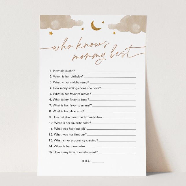 Who Knows Mummy Best Twinkle Star Baby Shower (Creator Uploaded)