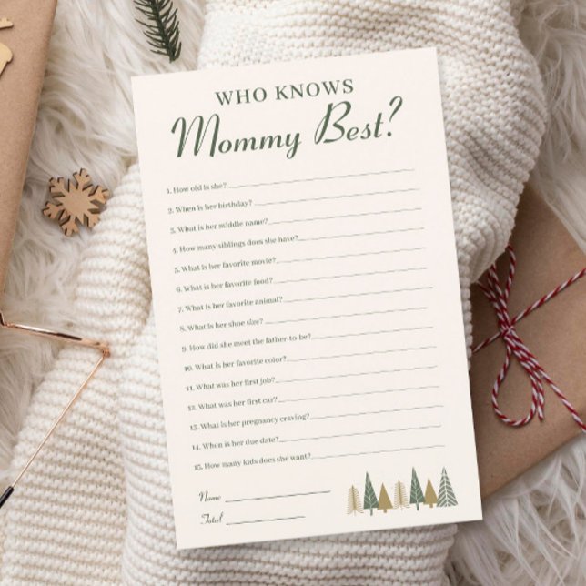 Who Knows Mummy Best Winter Baby Shower Game (Creator Uploaded)