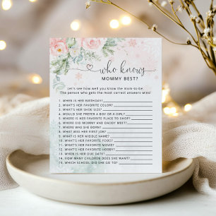 Who knows mummy best Winter pink eucalyptus game