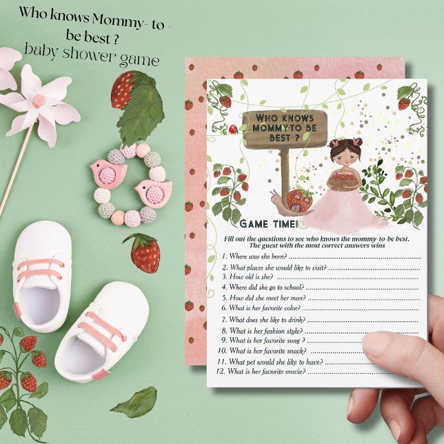 Who Knows Mummy-to-Be Best? Berry Sweet Game Invitation (Who Knows Mommy-to-Be Best_ Berry Sweet Game Invitation )