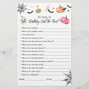 Who knows the birthday girl The Most Halloween