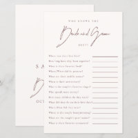 Who Knows The Bride&Groom Best Bridal Shower Game
