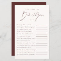 Who Knows The Bride&Groom Best Bridal Shower Game