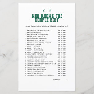 Who Knows The Couple Best Game