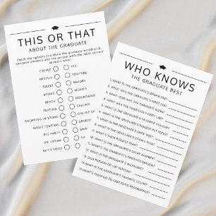 Who Knows The Graduate Best Graduation Party Game Holiday Card