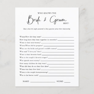 Who Knows Them Best Bridal Shower Game