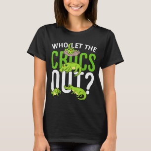 Who Let The Crocs Out_ Funny Crocodile Tee For Kid