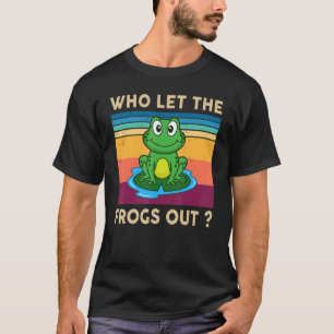 Who Let The Frogs Out Kids Boy Toddler Cute Amphib T-Shirt