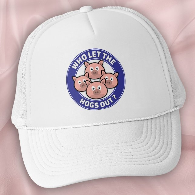 Who Let The Hogs Out - Cartoon Pigs Hat (Creator Uploaded)