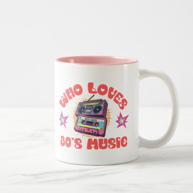 WHO LOVES 80'S MUSIC FUNNY 80'S MUG (Right)