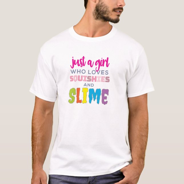 Who Loves Squishies And Slime DIY Craft Lovers Pul T-Shirt (Front)