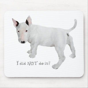 Who, me? Bull Terrier Puppy Mouse Mat