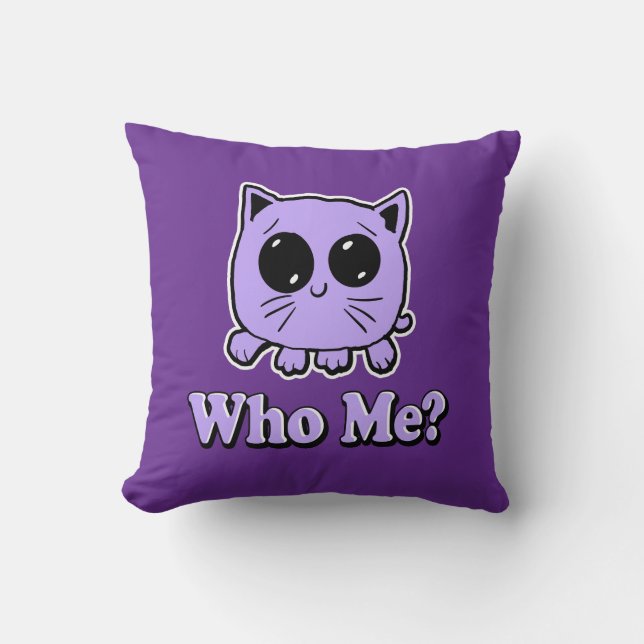 Who Me Kitty Cushion (Front)