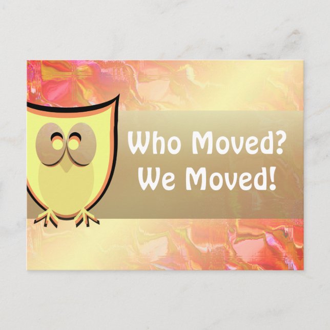 Who Moved? Announcement Postcard (Front)