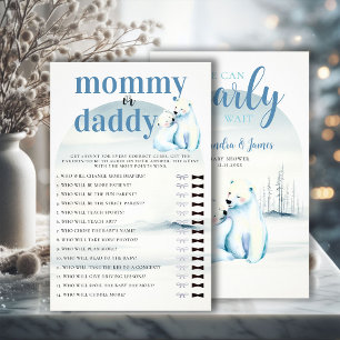 Who Mummy or Daddy Shower Game Polar Bear Cub Mum Flyer