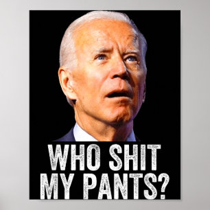 Who My Pants, Funny Anti Joe Biden, Conservative M Poster