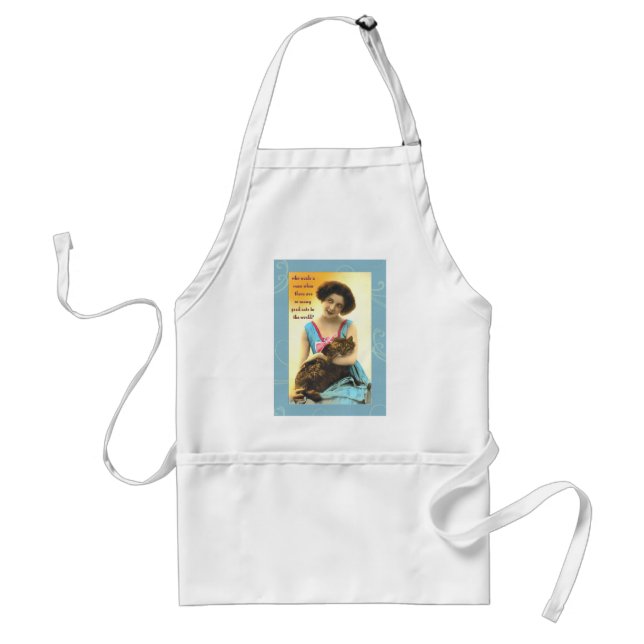 who needs a man so many good cats standard apron (Front)