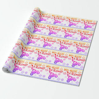 Who Needs A Sleigh Dirtbike Race Christmas Sweater Wrapping Paper