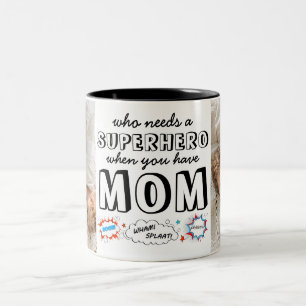 Who Needs a Superhero When You Have Mum Two-Tone Coffee Mug