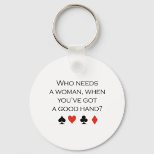 Who needs a woman when you have a good hand T-shir Key Ring
