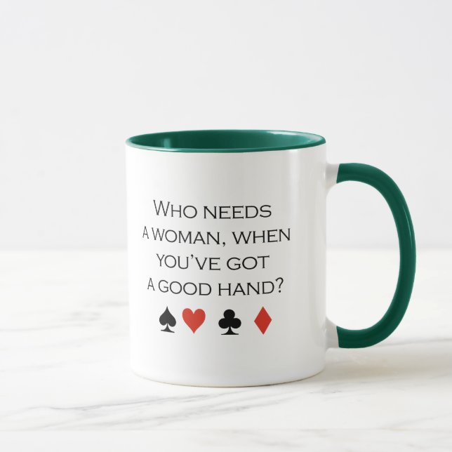 Who needs a woman when you have a good hand T-shir Mug (Right)