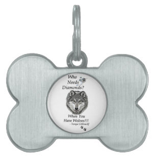 Who Needs Diamonds Collection Pet ID Tag