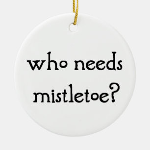 Who needs mistletoe? ceramic tree decoration