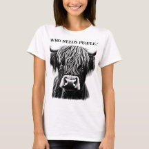 "Who Needs People?" Highland Cow T-Shirt