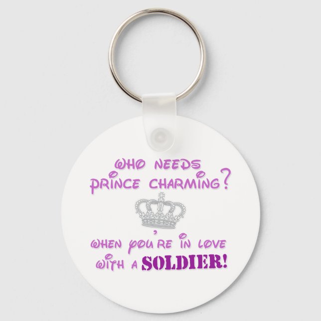 Who needs Prince Charming? Key Ring (Front)