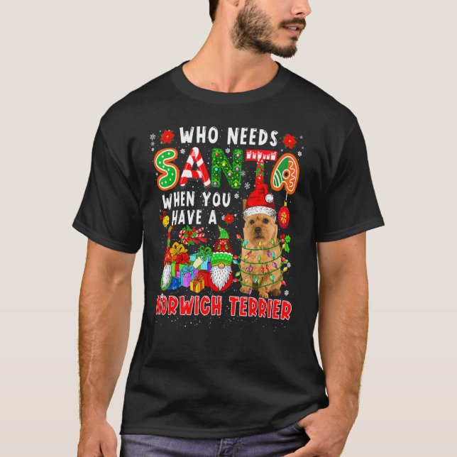 Who Needs Santa When Have A Norwich Terrier Santa  T-Shirt (Front)
