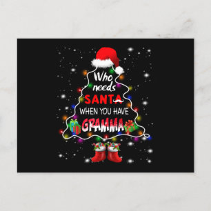 Who needs santa when you have gramma holiday postcard