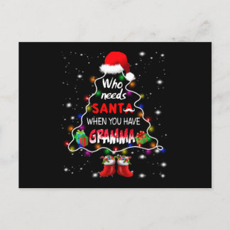 Who needs santa when you have gramma holiday postcard