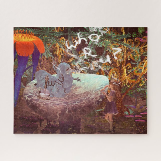 Who R U? Alice & The Hookah Caterpillar  Jigsaw Puzzle (Horizontal)