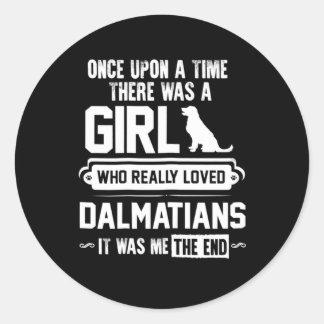 Who Really Loved Dalmatians Classic Round Sticker