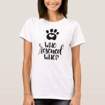 Who rescued who? - Hand lettered
