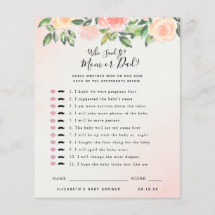 Who Said It   Baby Shower Game