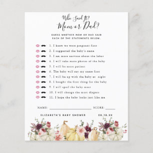 Who Said It Baby Shower Game