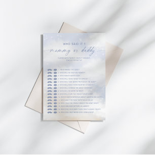 Who Said It Cloud 9 Baby Shower Game Invitation