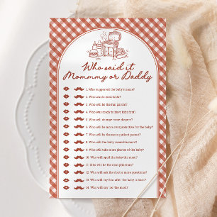 Who Said It Mummy or Daddy Baby Q Baby Shower Game
