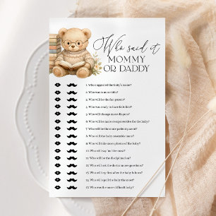 Who Said It Mummy or Daddy Bear Baby Shower Game