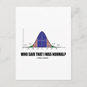 Who Said That I Was Normal? (Stats Humour) Postcard
