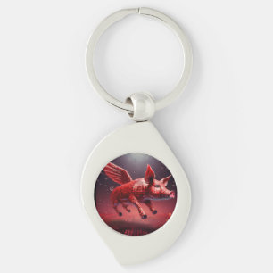 Who Says Pigs Can't Fly! Chile Key Ring
