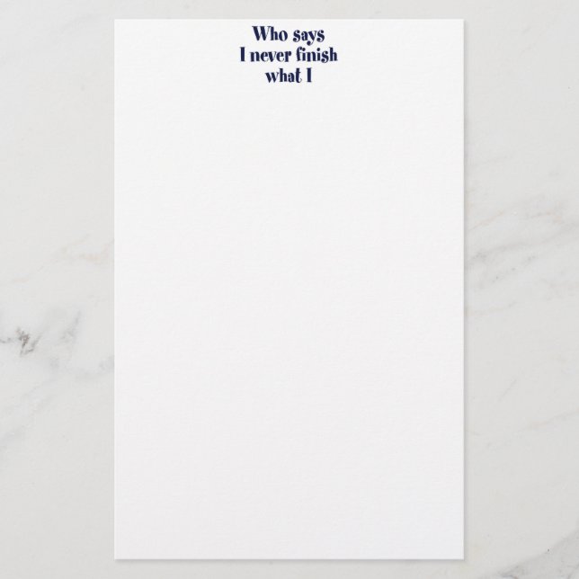 Who says? stationery (Front)