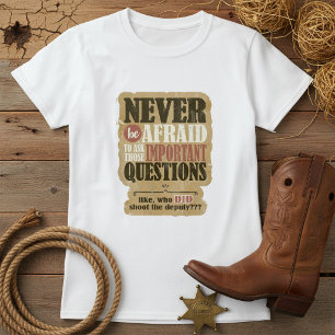 Who Shot The Deputy Funny Western ID1318 T-Shirt