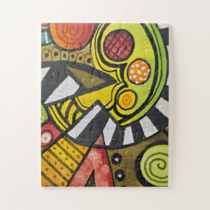 WHO SLICED MY TOMATO WITH A CUBIST KNIFE? JIGSAW PUZZLE