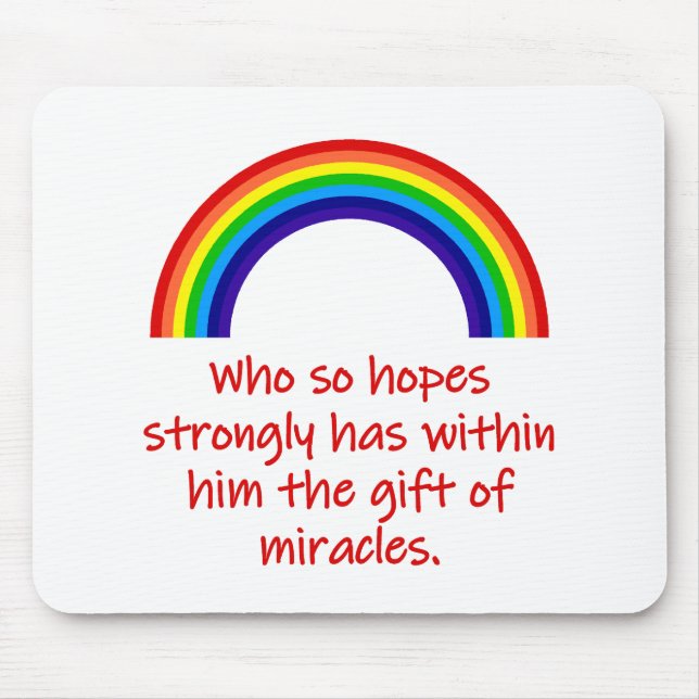 Who So Hopes Strongly  Mouse Mat (Front)