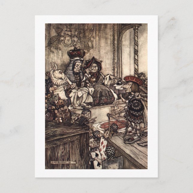 Who stole the Tarts? Postcard (Front)