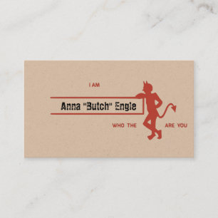 Who The Devil Are You? Business Card